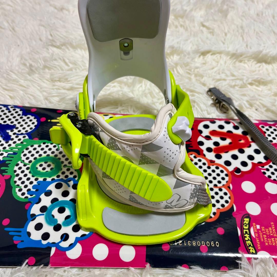 【極美品】IGNIO ジュニア用スノーボード 90cm ビンディングセット