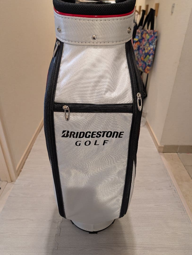 BRIDGESTONE キャディバッグ CB021Y ホワイト/レッド/ブラック