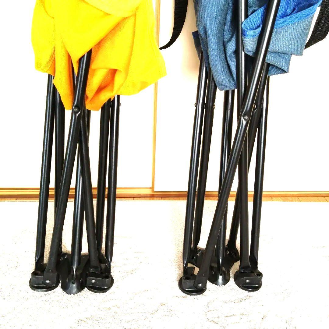 THE　NORTH　FACE　チェア90年代　ブルー＆イエロー2脚セット