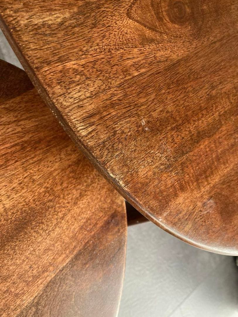 ZARA  ベベルウッド サイドテーブル ネストテーブル ローテーブル