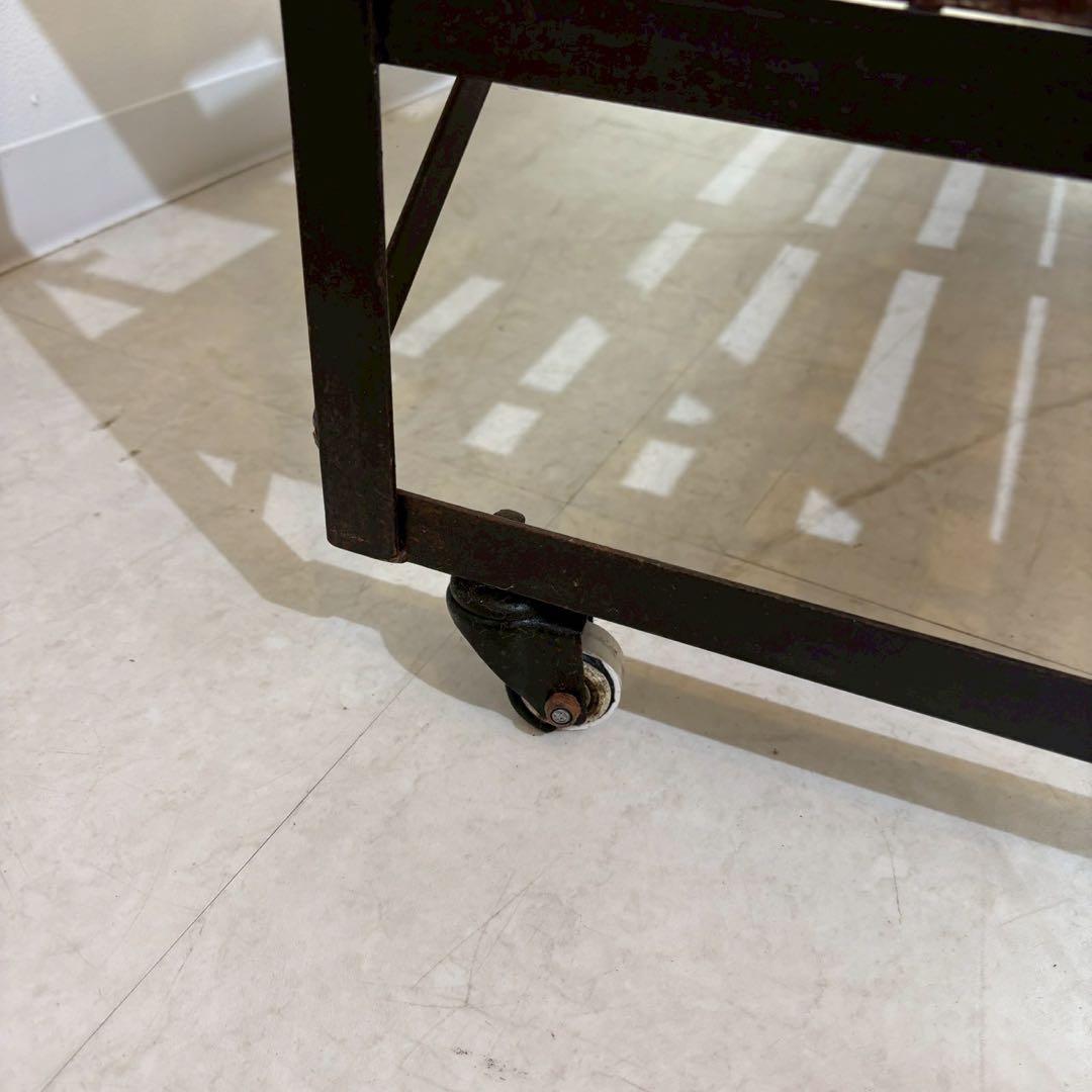 クラッシュゲート　キャスターワゴン　シェルフ　古材