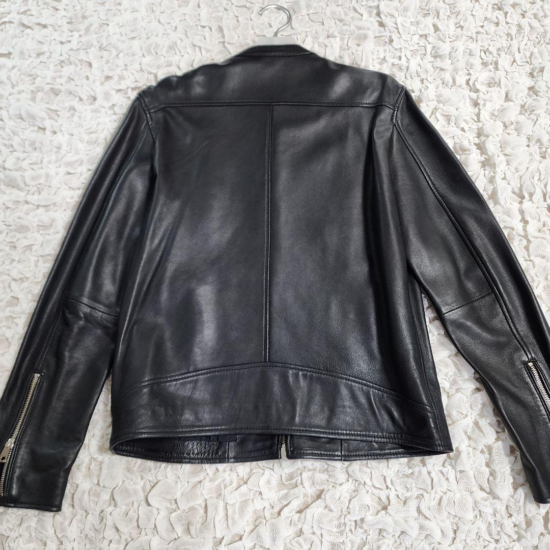 美品 ユナイテッドトウキョウ ラムレザー シングルライダース ブラック