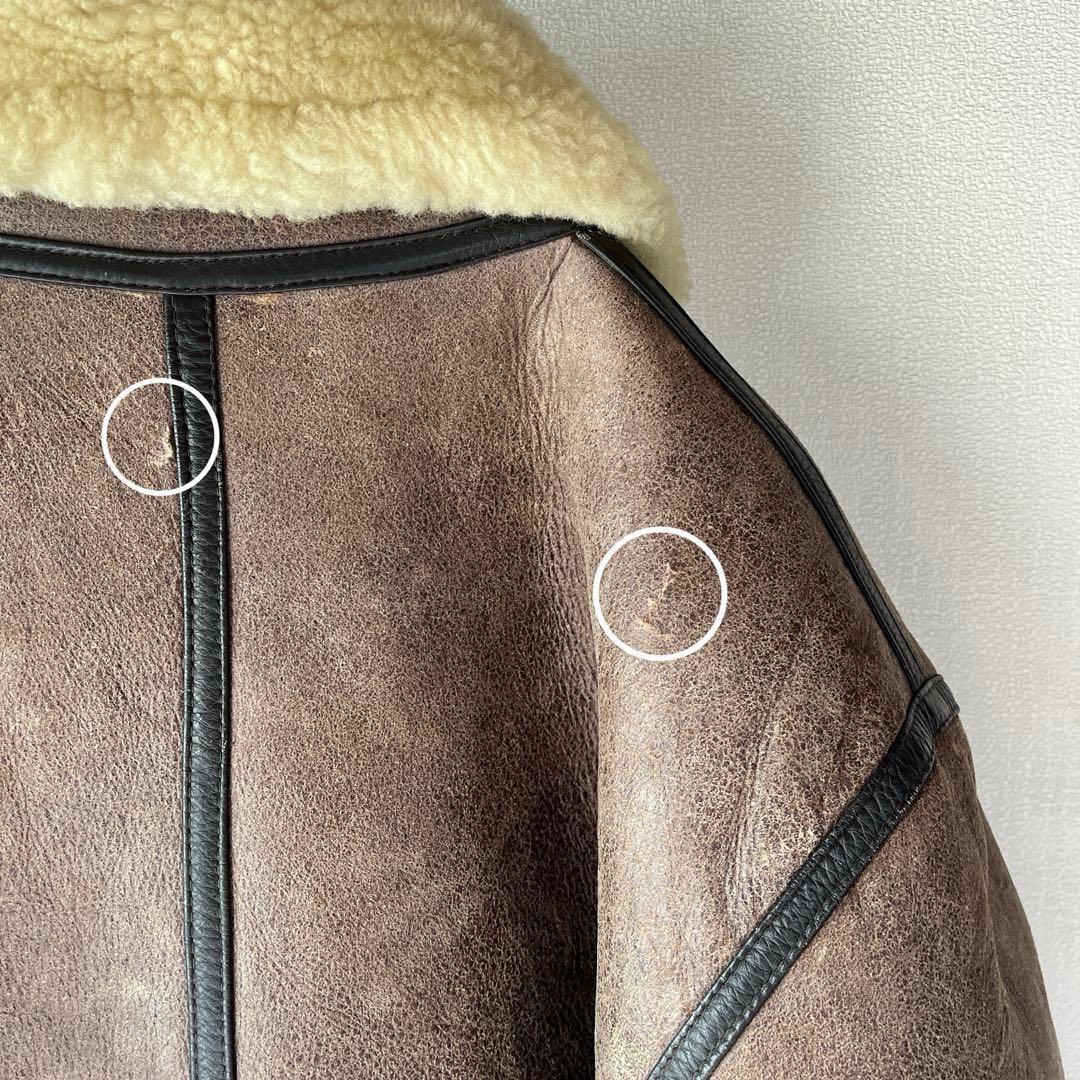 フライトジャケット B3 ボア 羊革 シープスキン ムートンジャケット サイズL