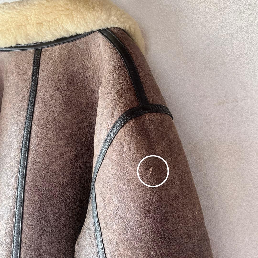 フライトジャケット B3 ボア 羊革 シープスキン ムートンジャケット サイズL