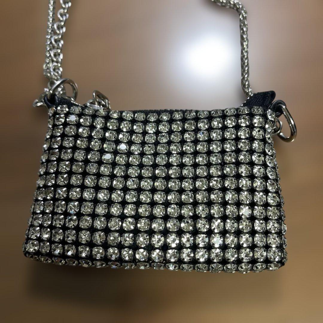 umi様おまとめ‼️ビジュー装飾 ブラック パーティーショルダーバッグ