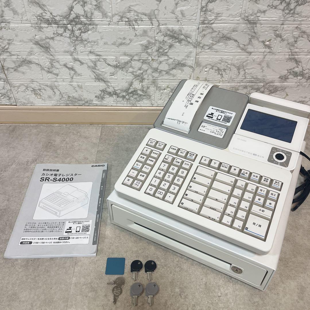 【美品】CASIO カシオSR-S4000-20SWE レジスター