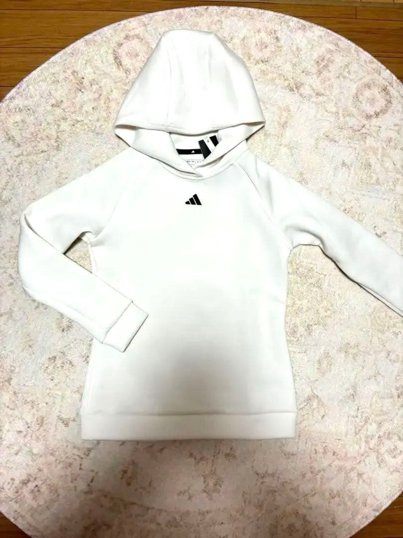 新品　M アディダスゴルフ ダンボールニット セットアップ バックロゴ　ホワイト
