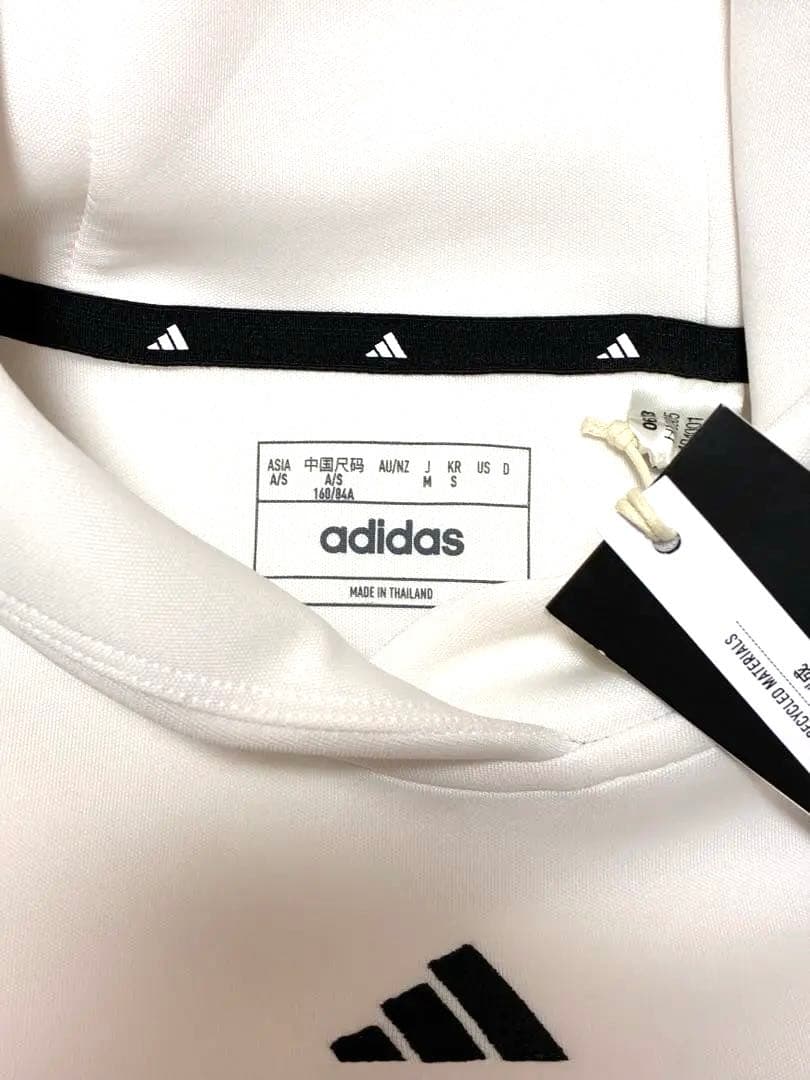 新品　M アディダスゴルフ ダンボールニット セットアップ バックロゴ　ホワイト