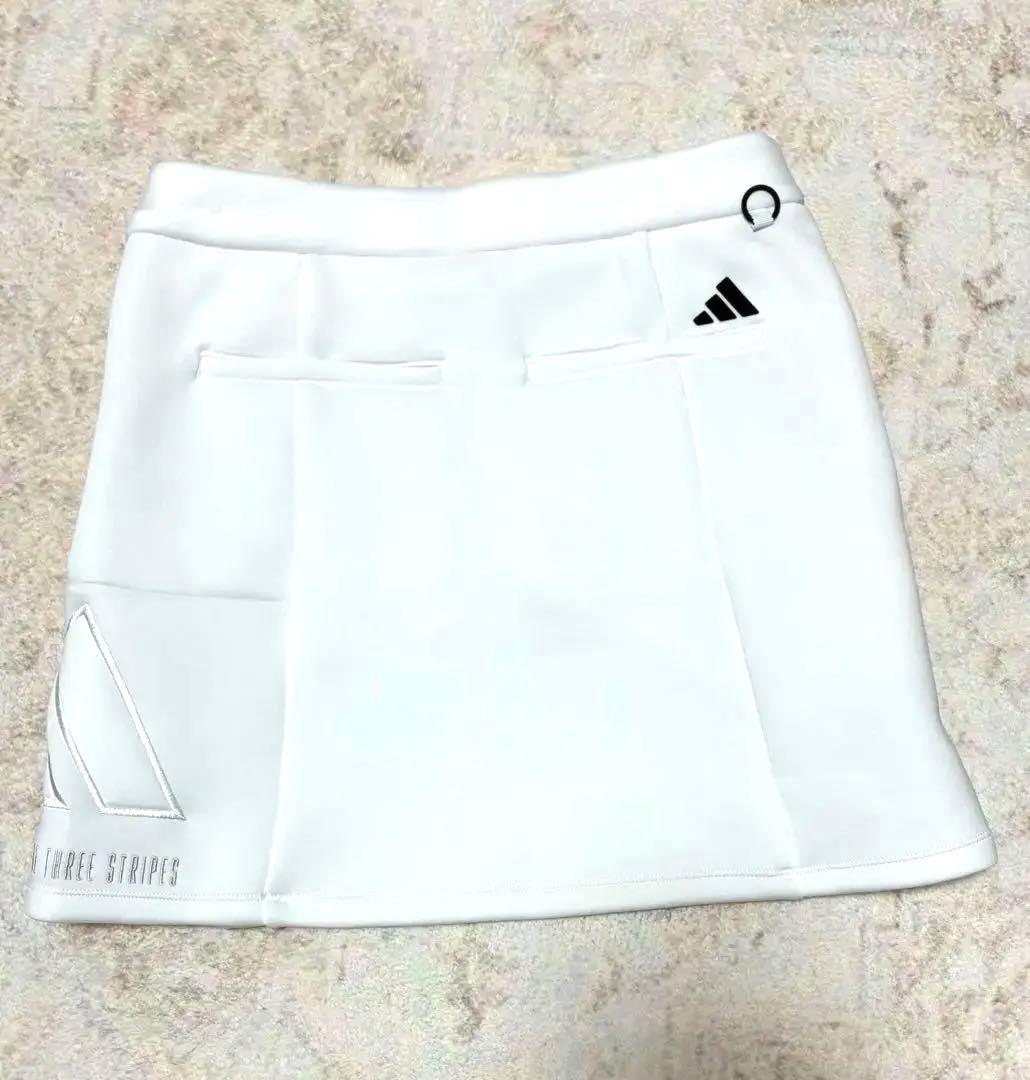 新品　M アディダスゴルフ ダンボールニット セットアップ バックロゴ　ホワイト