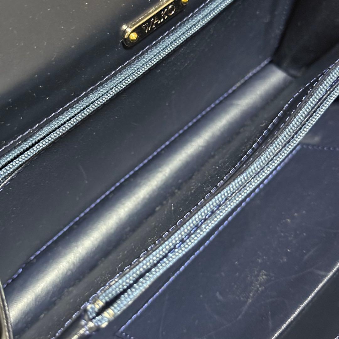 ⭐️未使用級⭐️WAKO ワコー フォーマルバッグ ハンドバッグ レザー 黒色