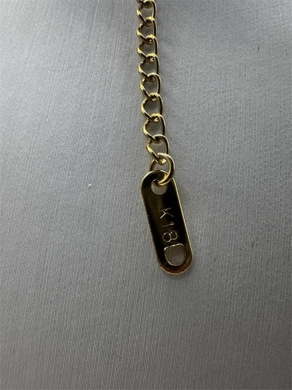 STAR JEWELRY K18アズキチェーンネックレス1.68gホ一ルマ一ク刻