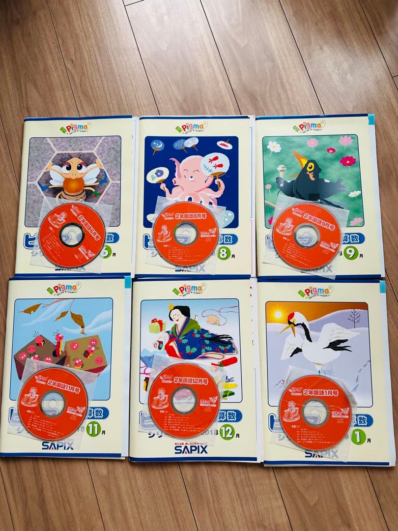 SAPIX通信教育ピグマシリーズ2年6、8、9、11、12、1月