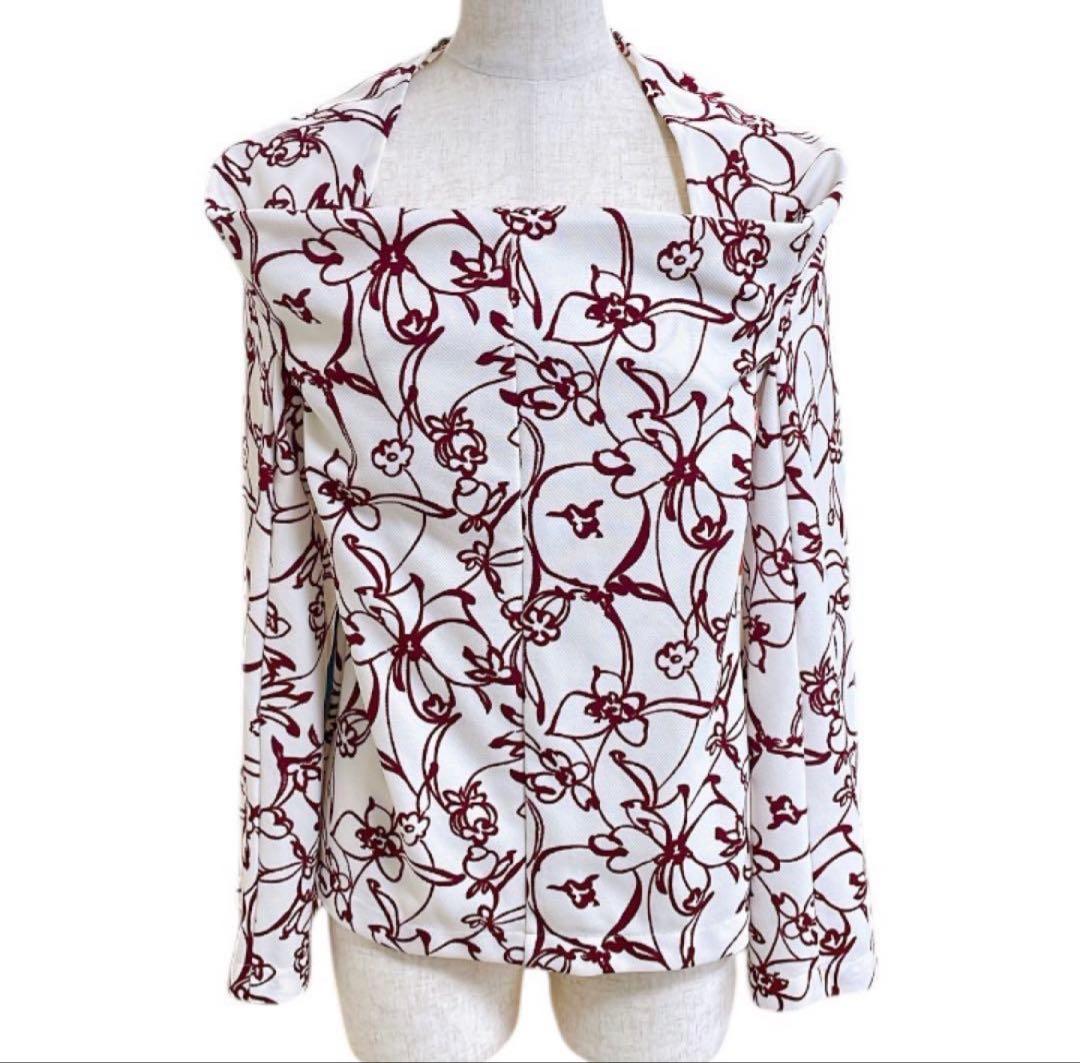 COMME des GARCONS 花柄トリコット長袖シャツ