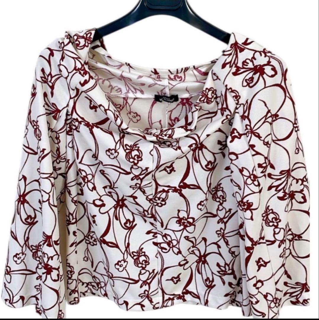 COMME des GARCONS 花柄トリコット長袖シャツ