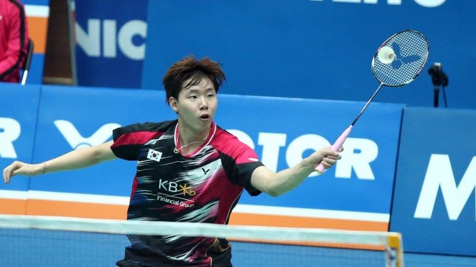 VICTOR韓国代表金元浩選手着用モデル バドミントンシャツトナミ実業団NTT