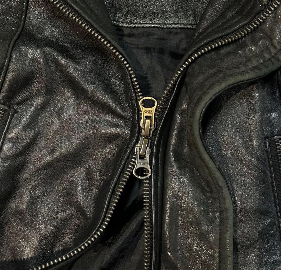 00s archive ダークコア y2k ライダース 本革