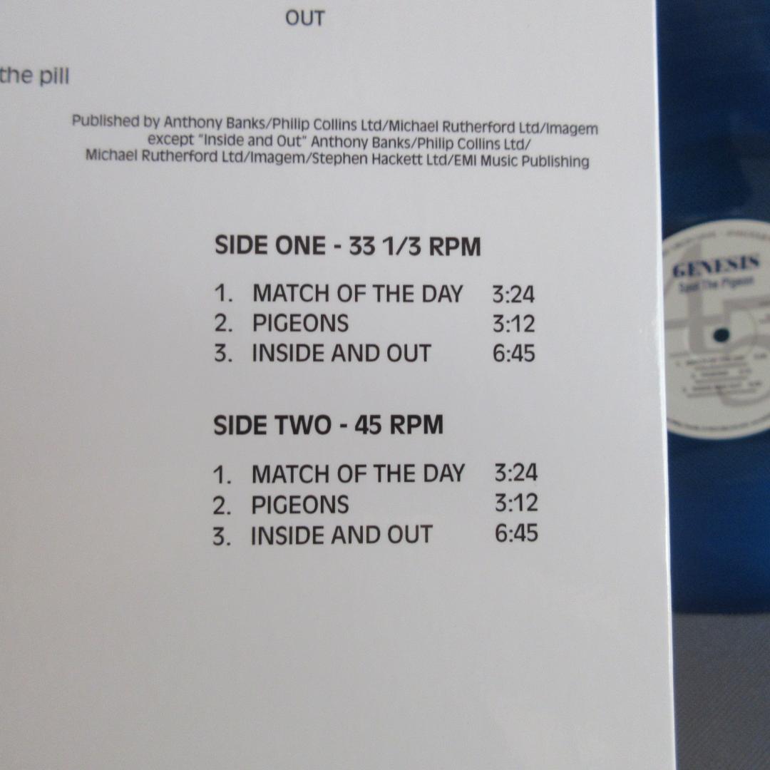 ★GENESIS / Spot The Pigeon★ジェネシス◇カラー盤