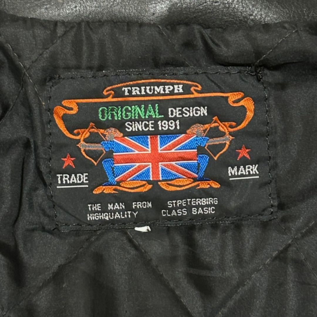 Triumph トライアンフ シングルライダース 本革 レザー 革ジャン