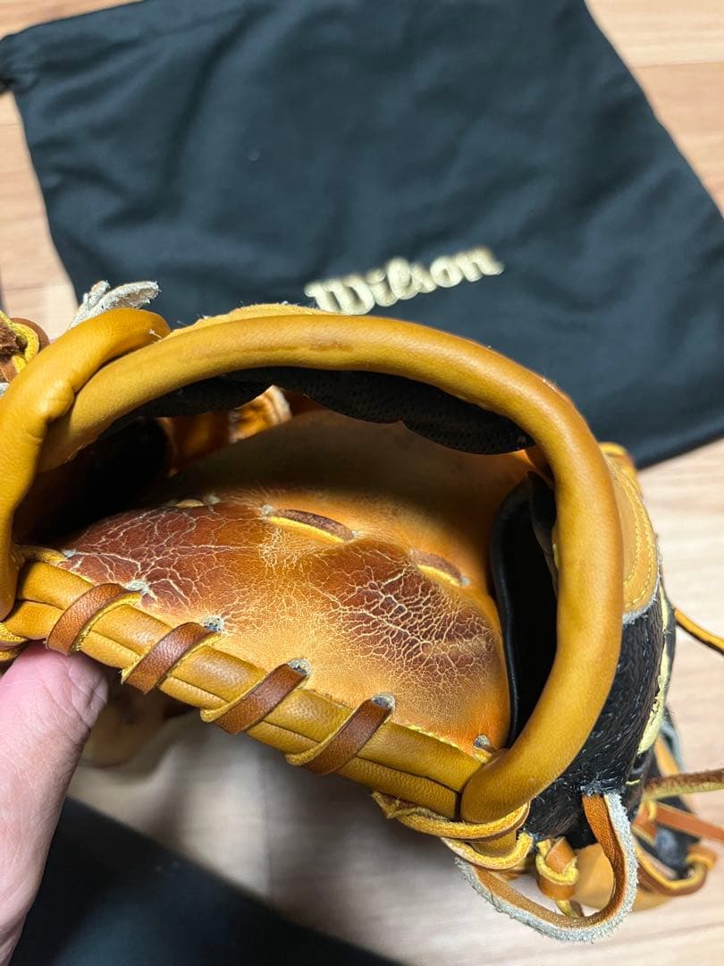レア！Wilson A2000 X2 硬式内野手用グラブ ブラックSS×Sタン