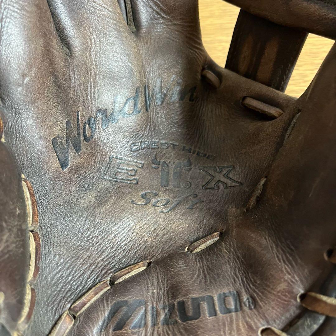 ミズノ ワールドウィン 一般軟式 グローブ グラブ 左投げ 外野用 良品 日本製