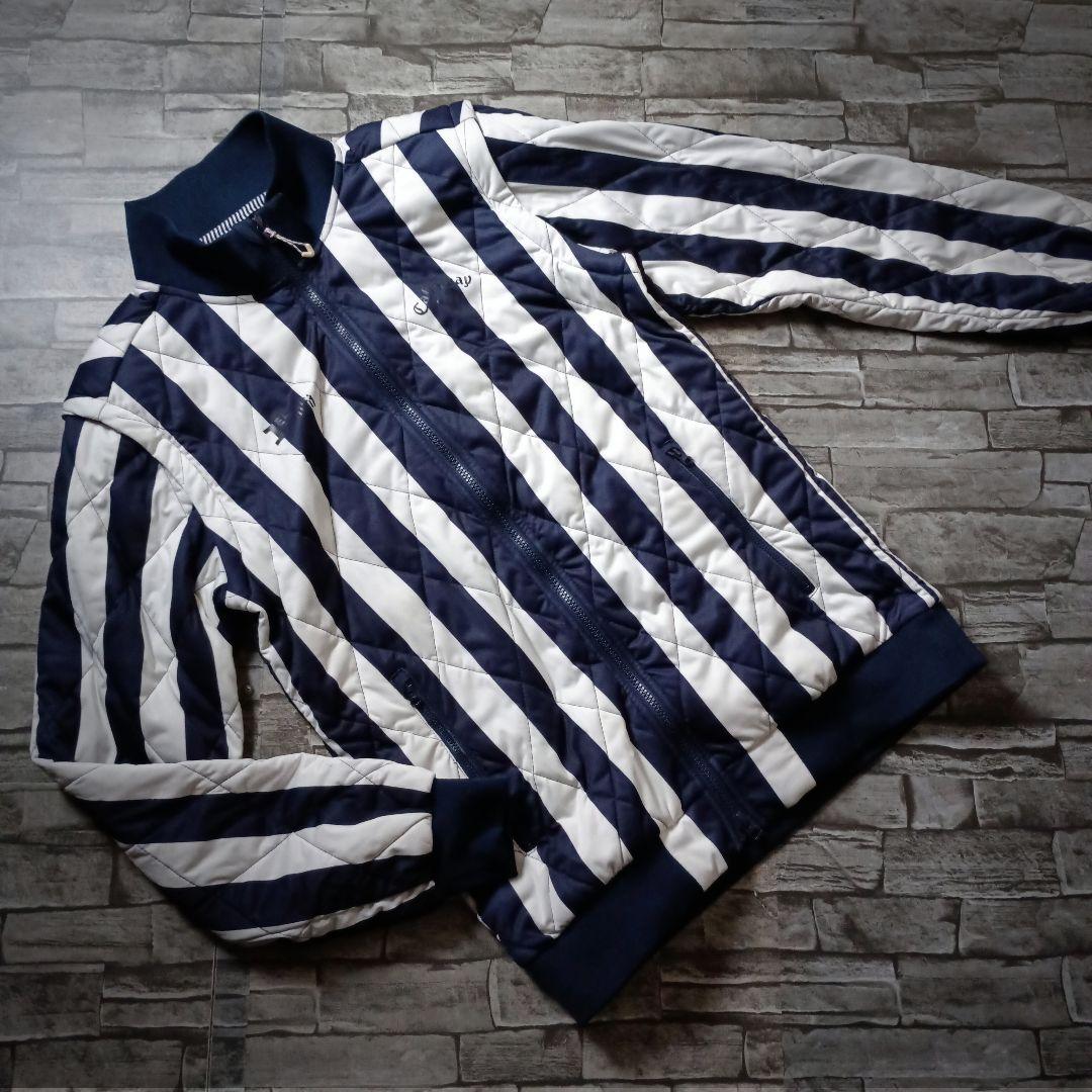 キャロウェイ 2WAYゴルフジャケット ベスト ストライプ Wジップ 胸ロゴ