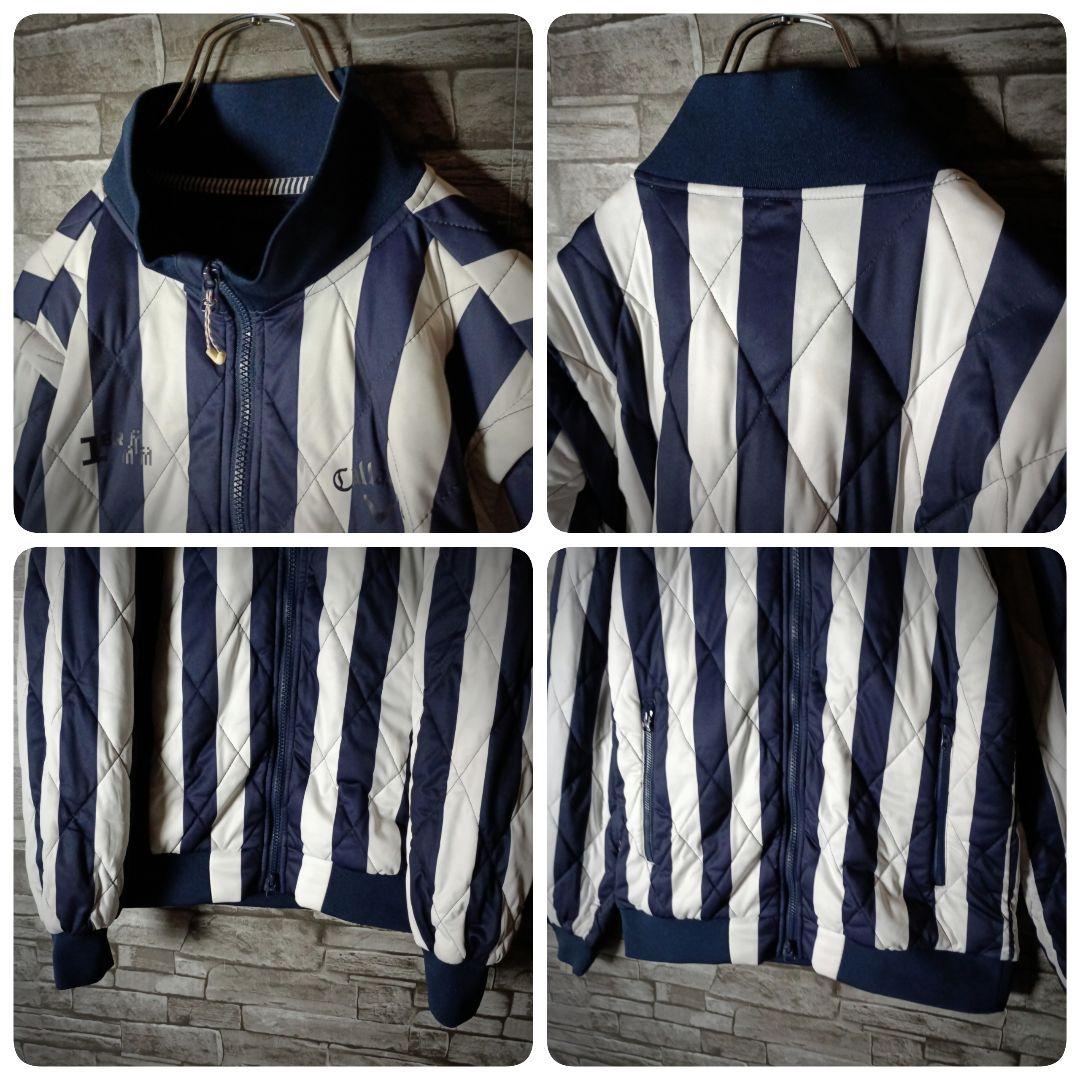 キャロウェイ 2WAYゴルフジャケット ベスト ストライプ Wジップ 胸ロゴ