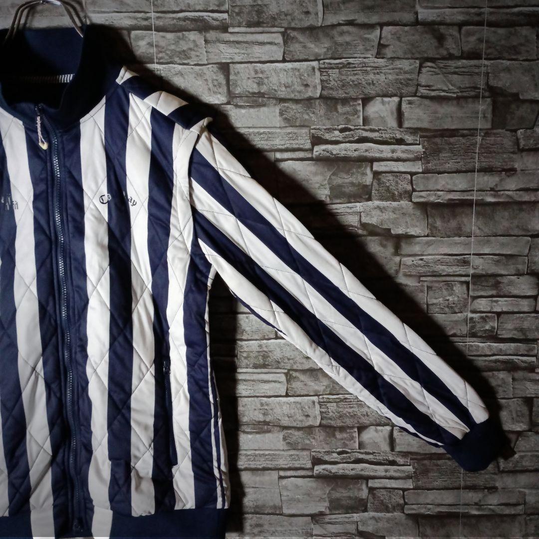 キャロウェイ 2WAYゴルフジャケット ベスト ストライプ Wジップ 胸ロゴ