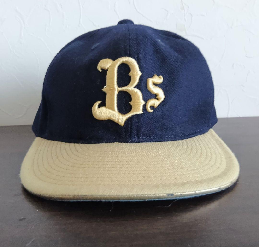 【プロモデル】オリックス　バファローズ　キャップ　帽子　ミズノプロ　58㌢