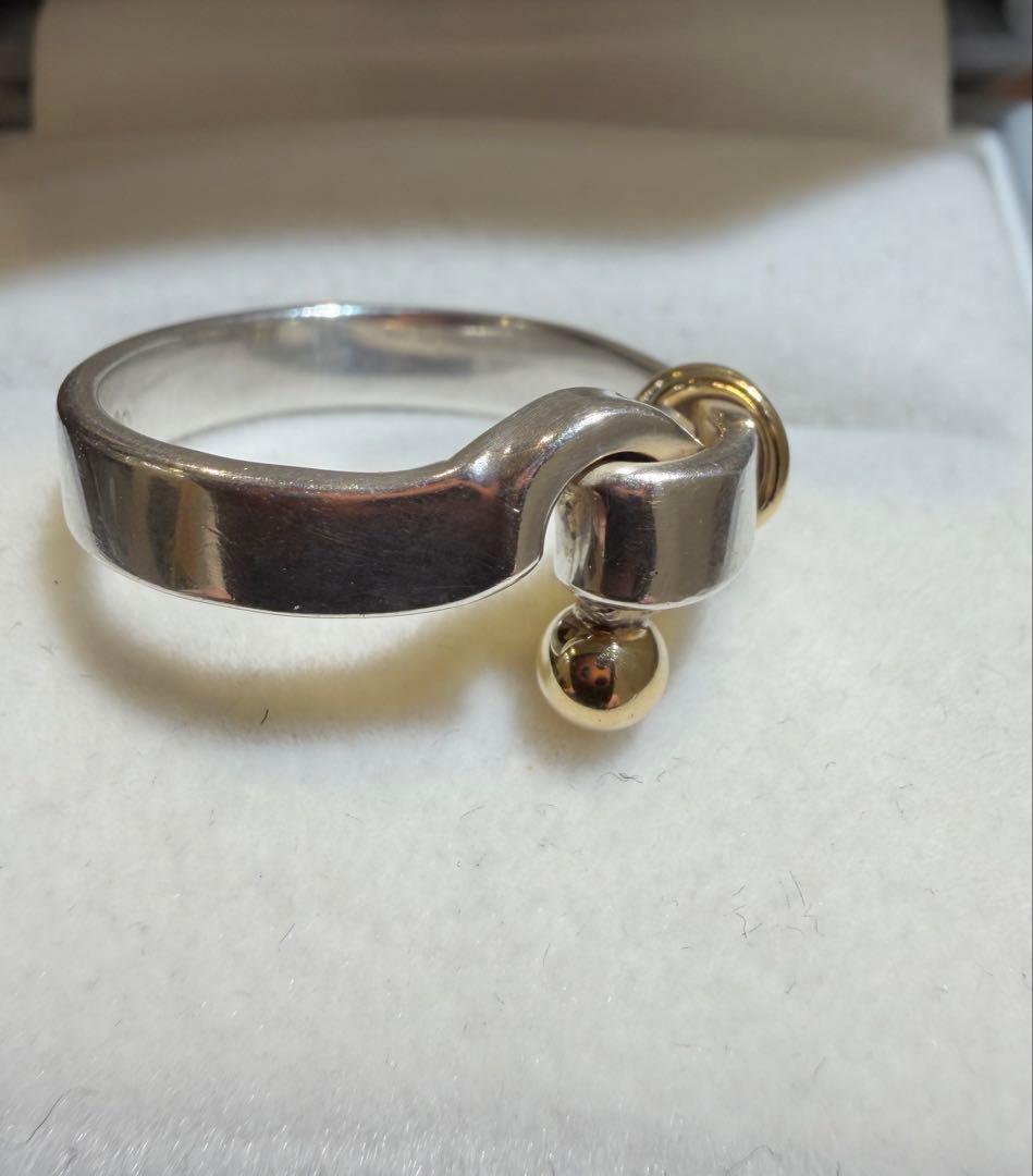 【美品】ティファニー✳︎TIFFANY✳︎13号フック＆アイリング 925 K18