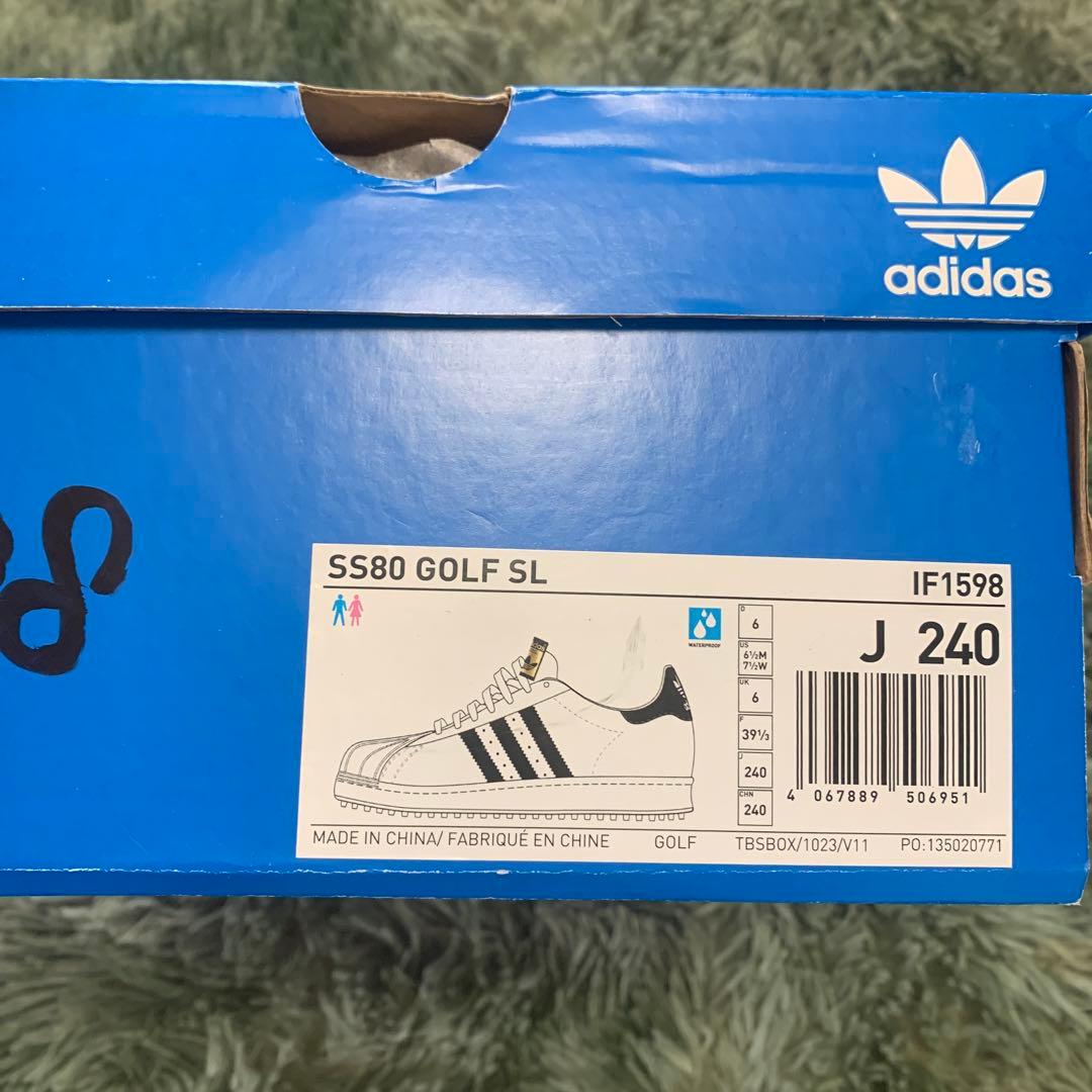 アディダス adidas SS80 GOLF SL ゴルフ 白×黒 24cm