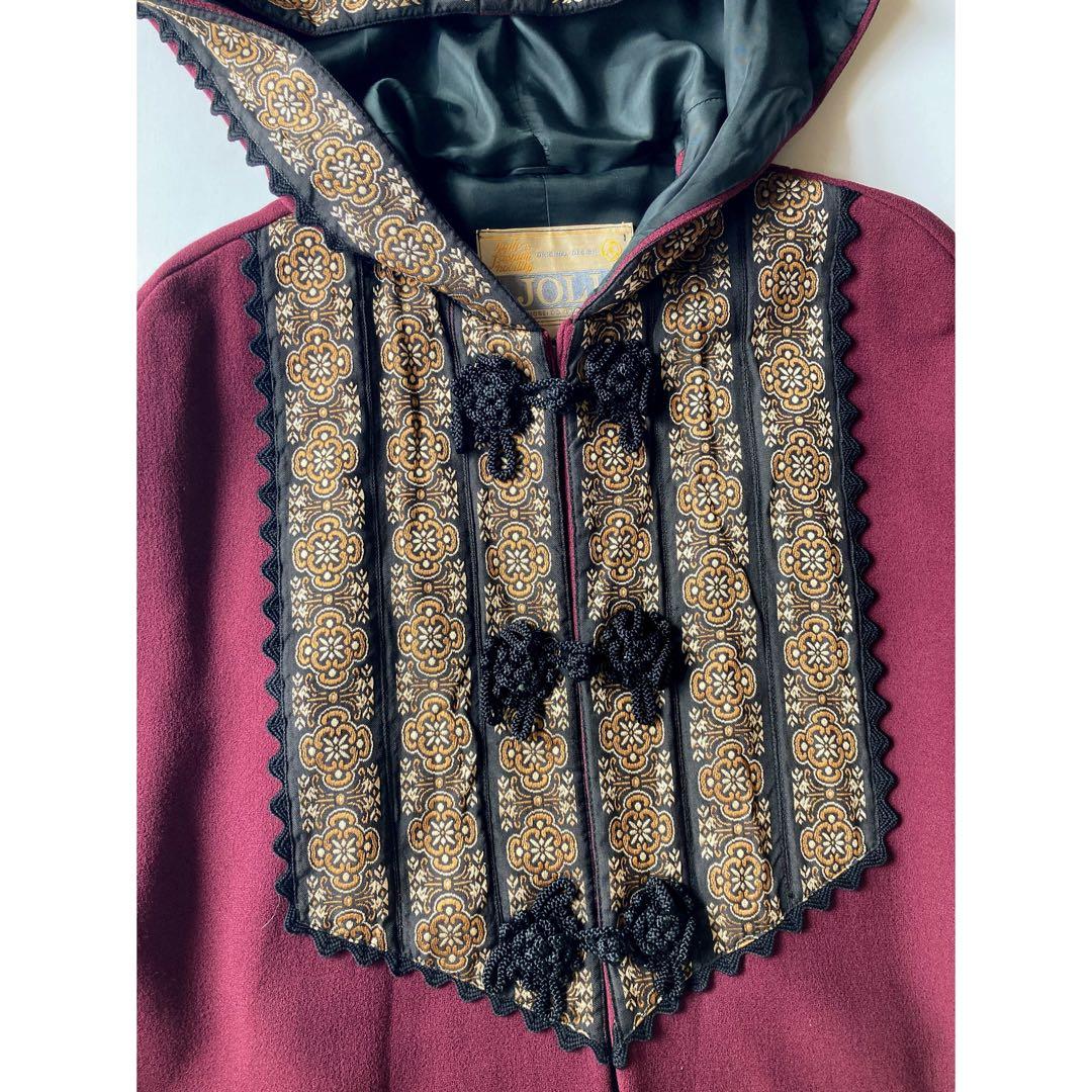 Used 50s-60s 重厚なウールダブルジョーゼット♡ チロリアンマント