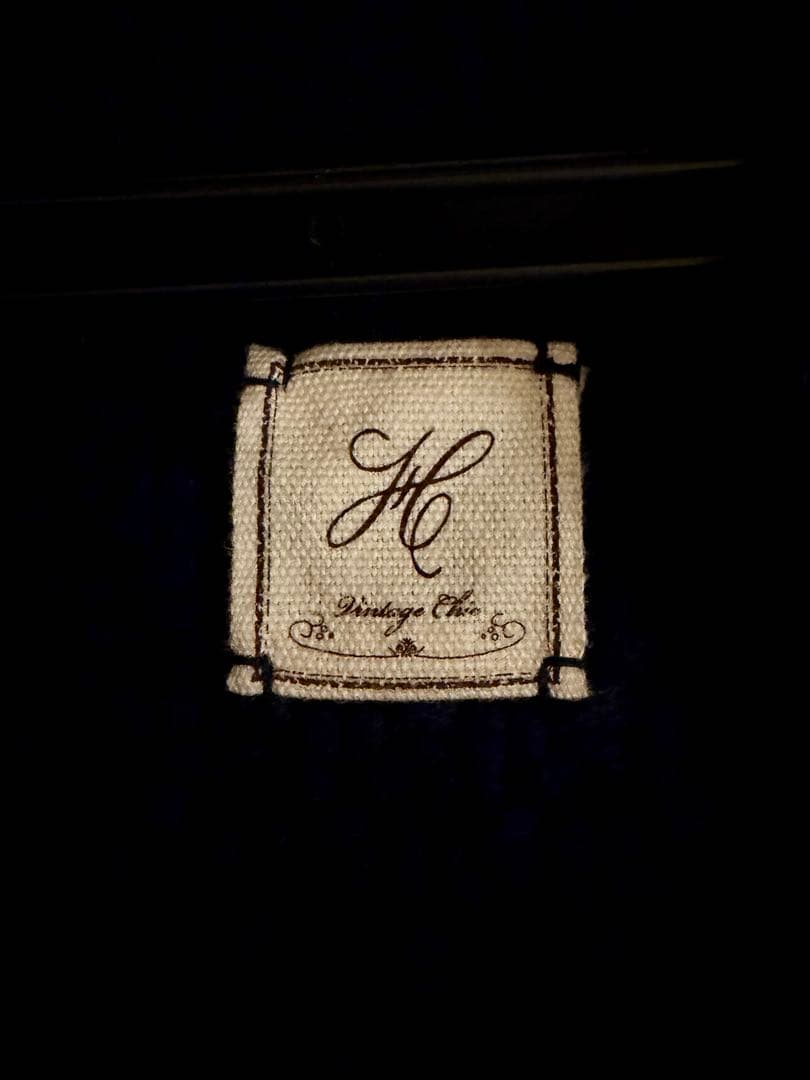 ハグオーワー ネイビー ニットジャケット