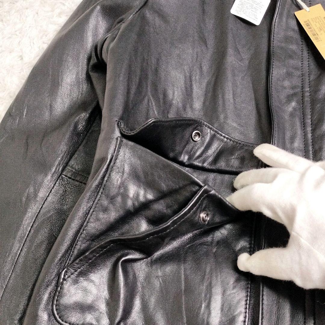 【タグ付】A-2 HARE ハレ　ラムレザー　羊革　　ジャケット ブルゾン　短丈
