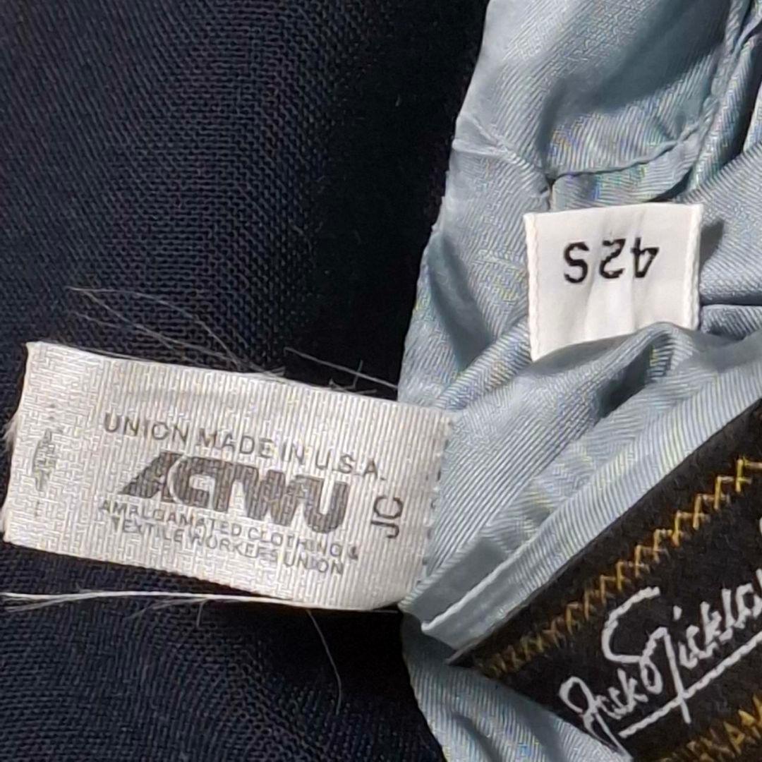 ジャックニクラウス テーラードジャケット 金ボタン 米国製 無地 紺色 XL位