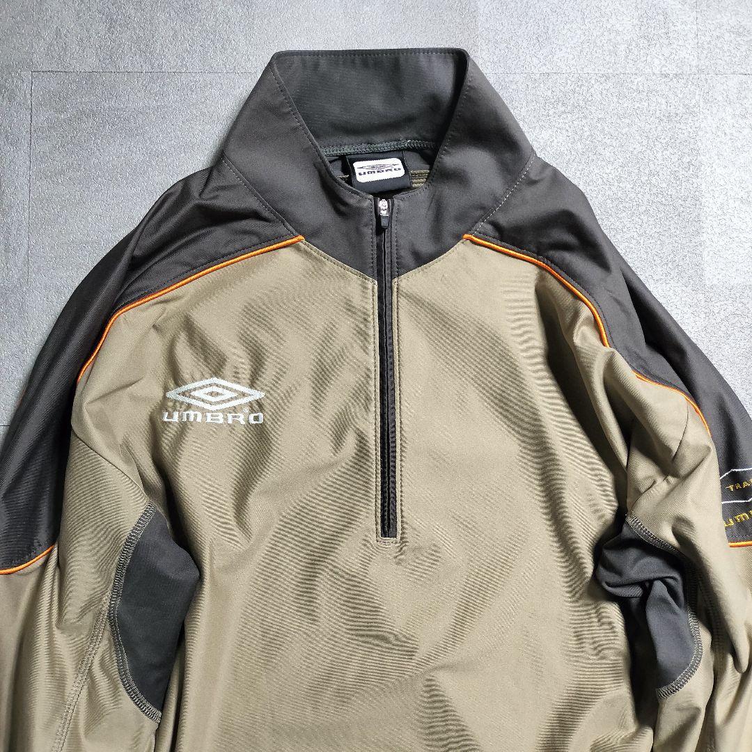 極美品 old UMBRO アースカラー バイカラー パイピング M ストレッチ