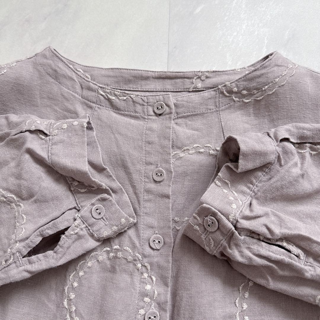 TUTIE. ツチエ 刺繍 リネン100% ロングワンピース