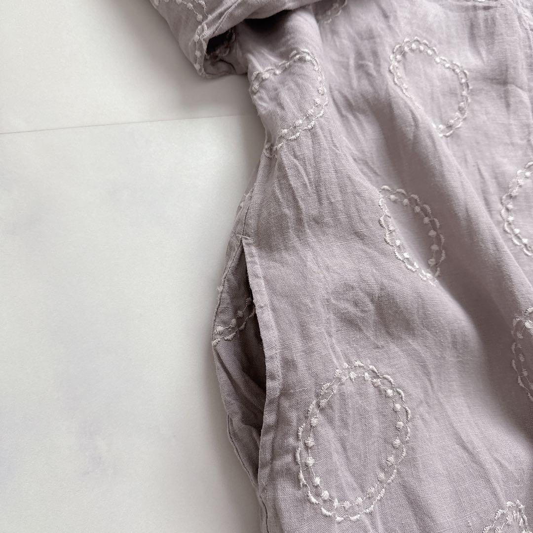 TUTIE. ツチエ 刺繍 リネン100% ロングワンピース