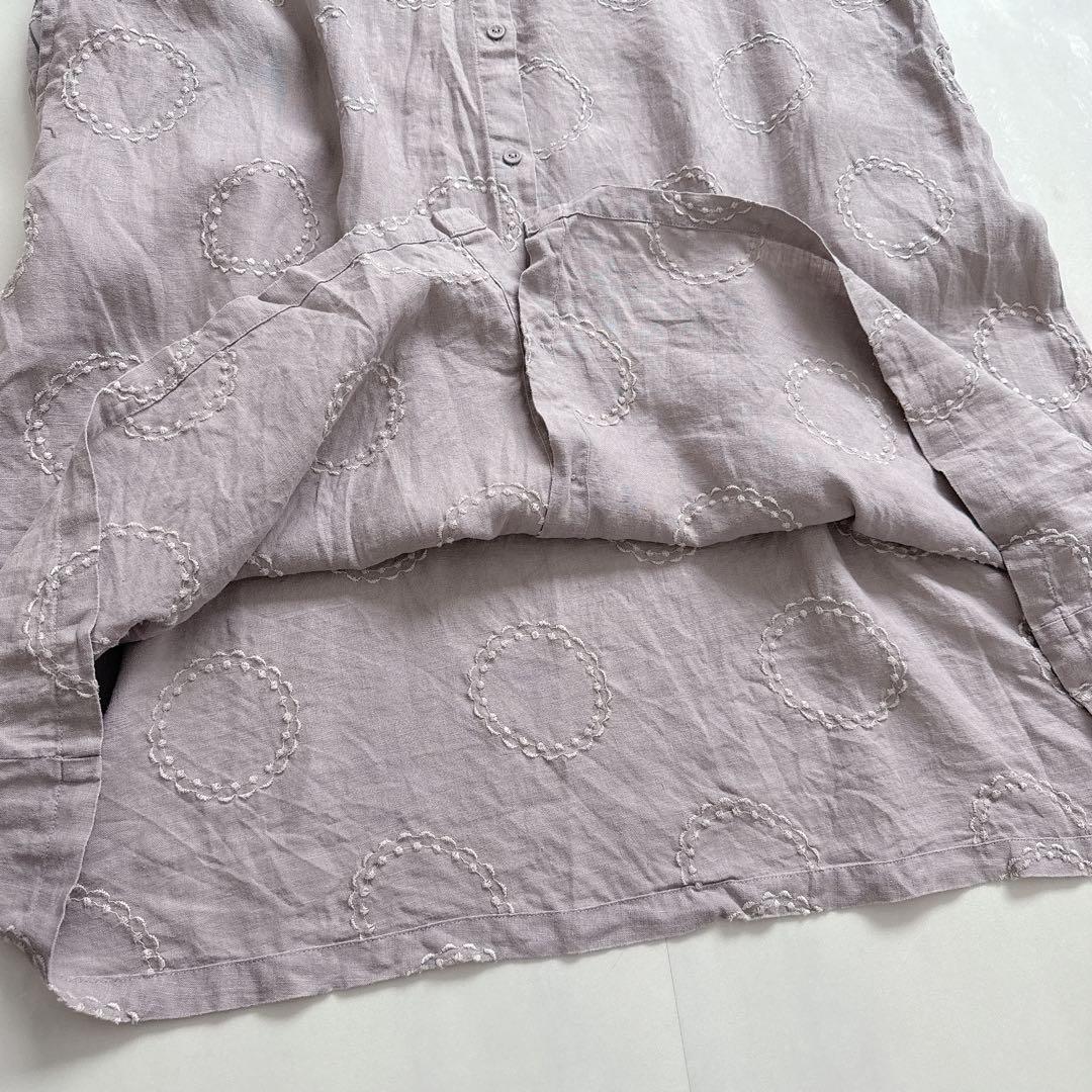 TUTIE. ツチエ 刺繍 リネン100% ロングワンピース