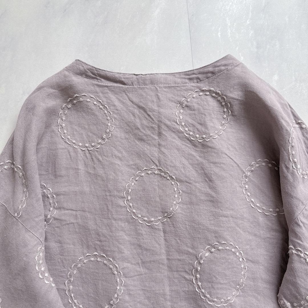 TUTIE. ツチエ 刺繍 リネン100% ロングワンピース