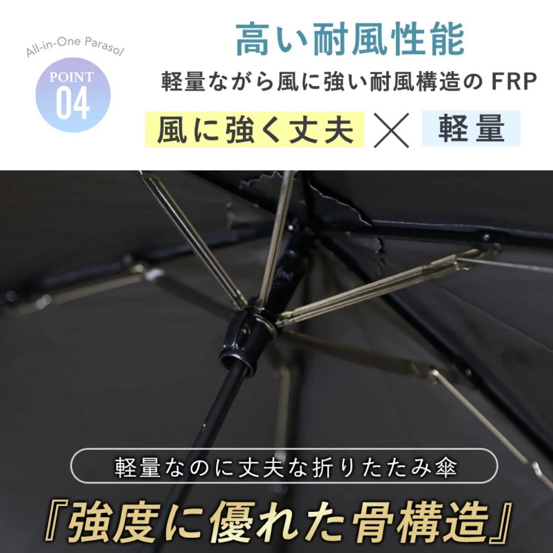 【新品未使用】COKAGE+ 2way 折りたたみ日傘 ラテベージュ ×ホワイト