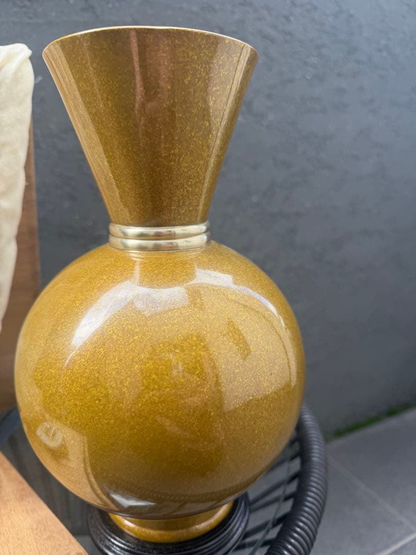 真鍮の花瓶 金色の花瓶 花と鳥の装飾