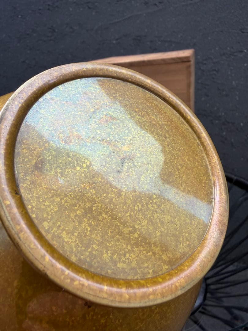 真鍮の花瓶 金色の花瓶 花と鳥の装飾