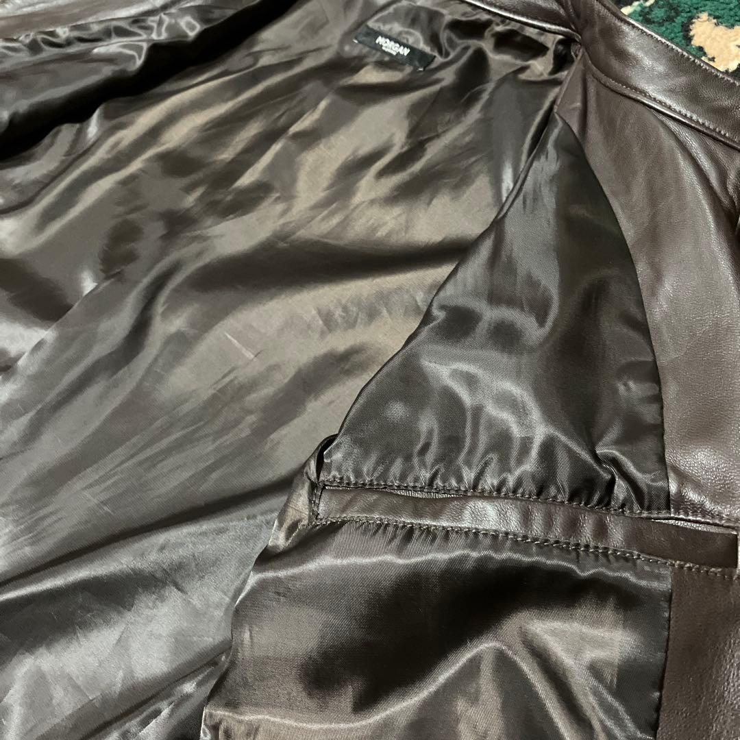 MORGAN HOMME レザー　ジャケット　XL シングルライダース　羊革