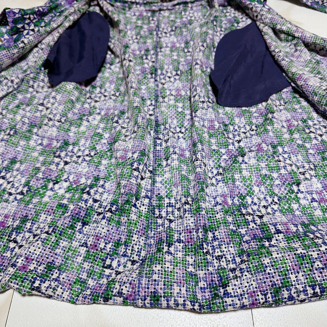 23SS タグ付き シビラ コットンレース幾何プリントドレス シャツワンピース