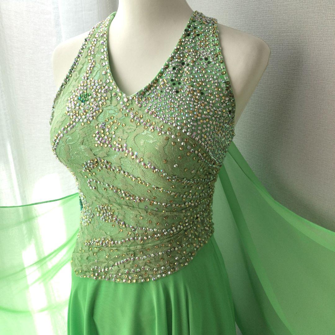 社交ダンス ／グリーンドレス S〜MSsize