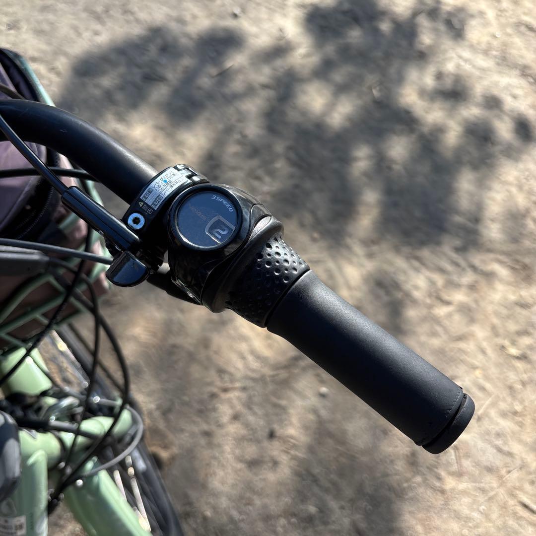 【東京都】引取　電動アシスト自転車 チャイルドシート付き　bikke グリーン