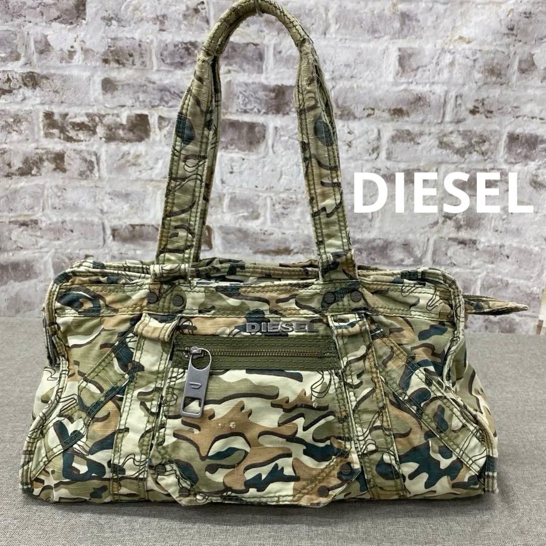 N988＊ DIESEL ディーゼル 迷彩 バッグ Y2K ストリート カモフラ