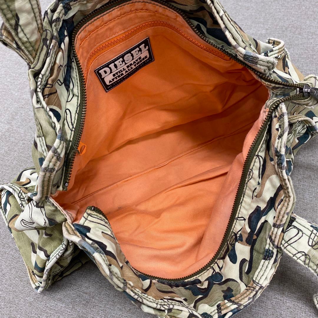 N988＊ DIESEL ディーゼル 迷彩 バッグ Y2K ストリート カモフラ