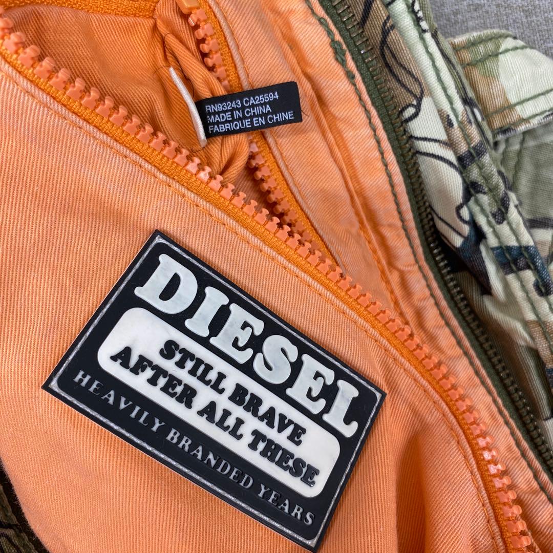 N988＊ DIESEL ディーゼル 迷彩 バッグ Y2K ストリート カモフラ