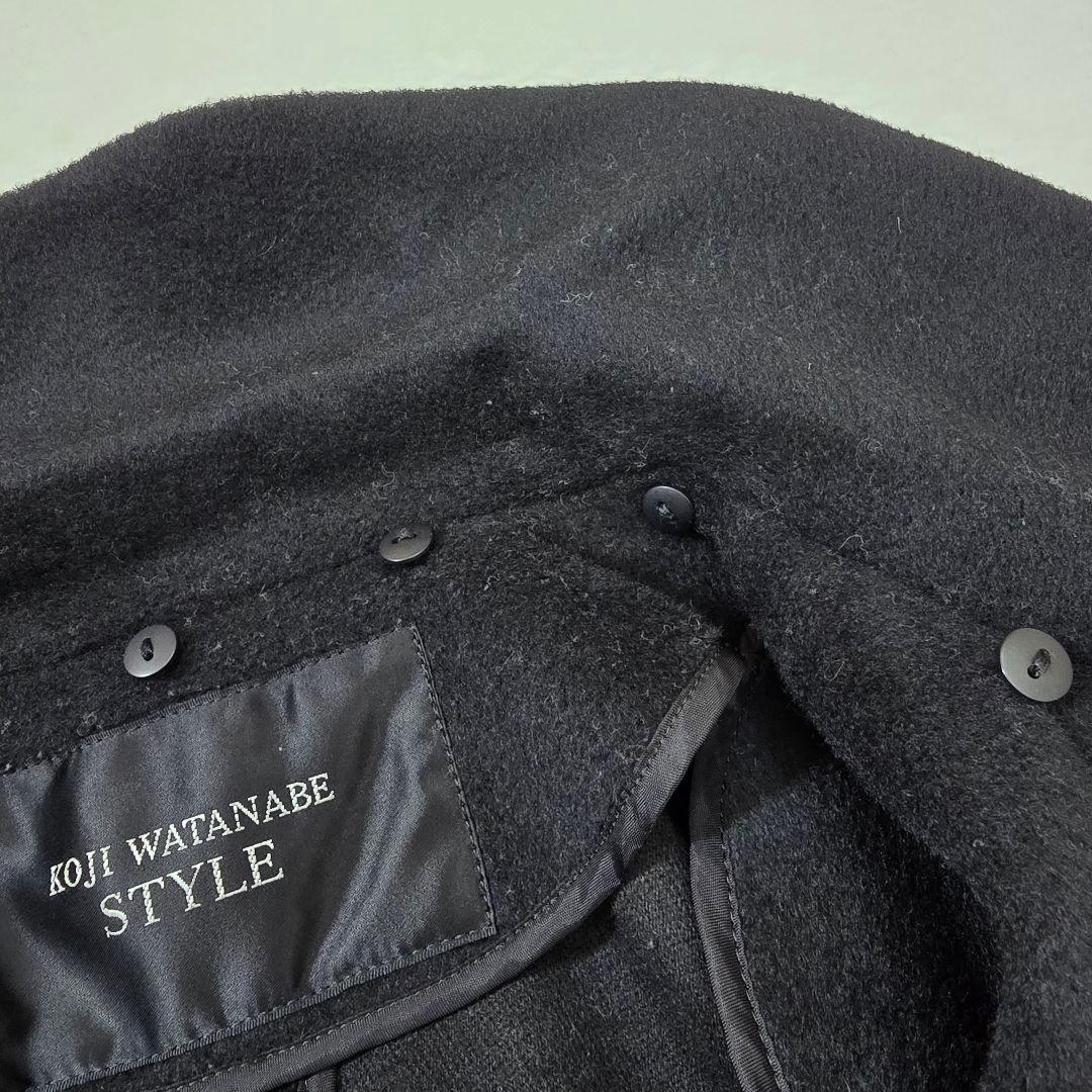 美品 KOJI WATANABE カシミア混コート ファー取外可 9号